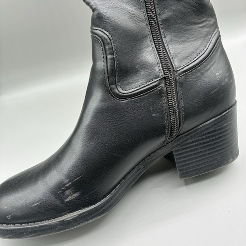 Marc Fisher Kizzia Block Heel Dress Riding Boots Women’s 7 M Black Zip Knee High - Picture 8 of 10