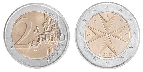 Malta 2 Cents - 2 Euro 4 Pieces Set, 2013, KM #126-132, Mint - Picture 5 of 5