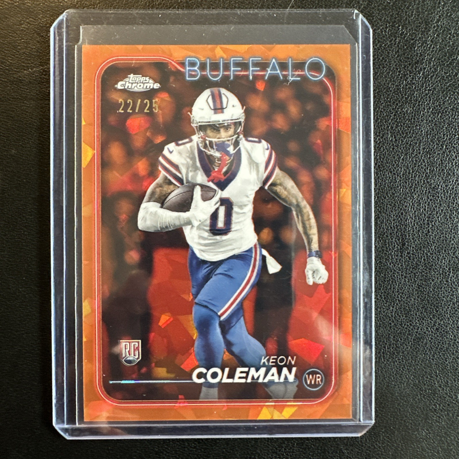 2024 Topps Chrome Sapphire Keon Coleman Rookie Orange Sapphire /25 Buffalo Bills