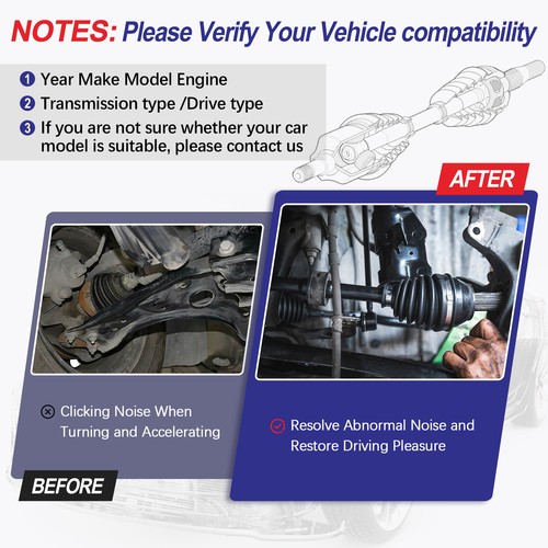 Front RH CV Axle Shaft for 2007-2017 Jeep Compass Patriot 2.0L FWD 4WD CVT OEM - Picture 6 of 6