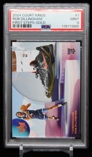 2024-25 Panini Court Kings Rob Dillingham First Steps RC Gold #05/10 PSA MINT 9
