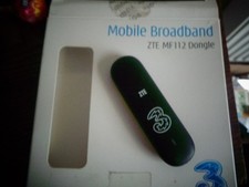 Three Mobile ZTE MF112 Mobile Broadband Dongle Black (Pay As You Go)