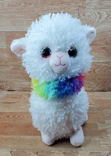 Lara The Fuzzy Llama Rainbow Boa Sparkle Eyes 13" Plush Stuffed Animal