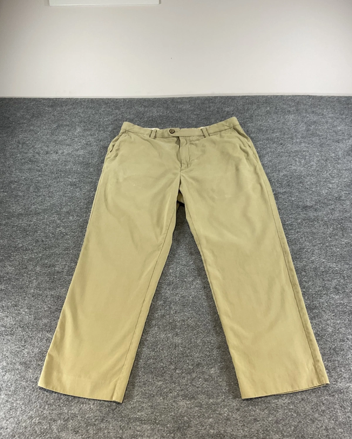 Tommy Bahama Pants Mens 36x28 Khaki Tan Flat Front Casual Dress Lightweight Rela