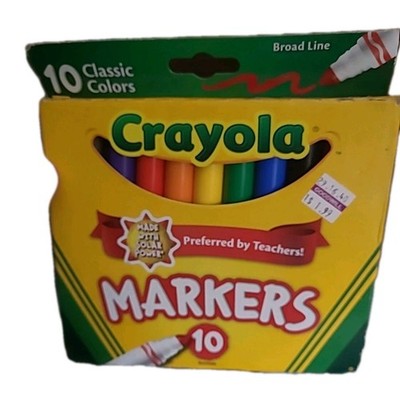 Crayola Broad Line Markers, Non Toxic Classic Multi Colors, 10 Count