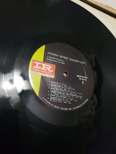 Johnny Rivers' Golden Hits 1966 LP-9324 Vinyl 12'' Imperial Liberty Records G/VG - Picture 10 of 10