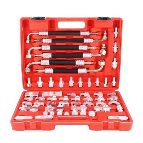 56PCS AUTO ARIA CONDIZIONATA PERDITE RILEVATORE COMPRESSORE A/C TOOL KIT SET - Picture 2 of 11