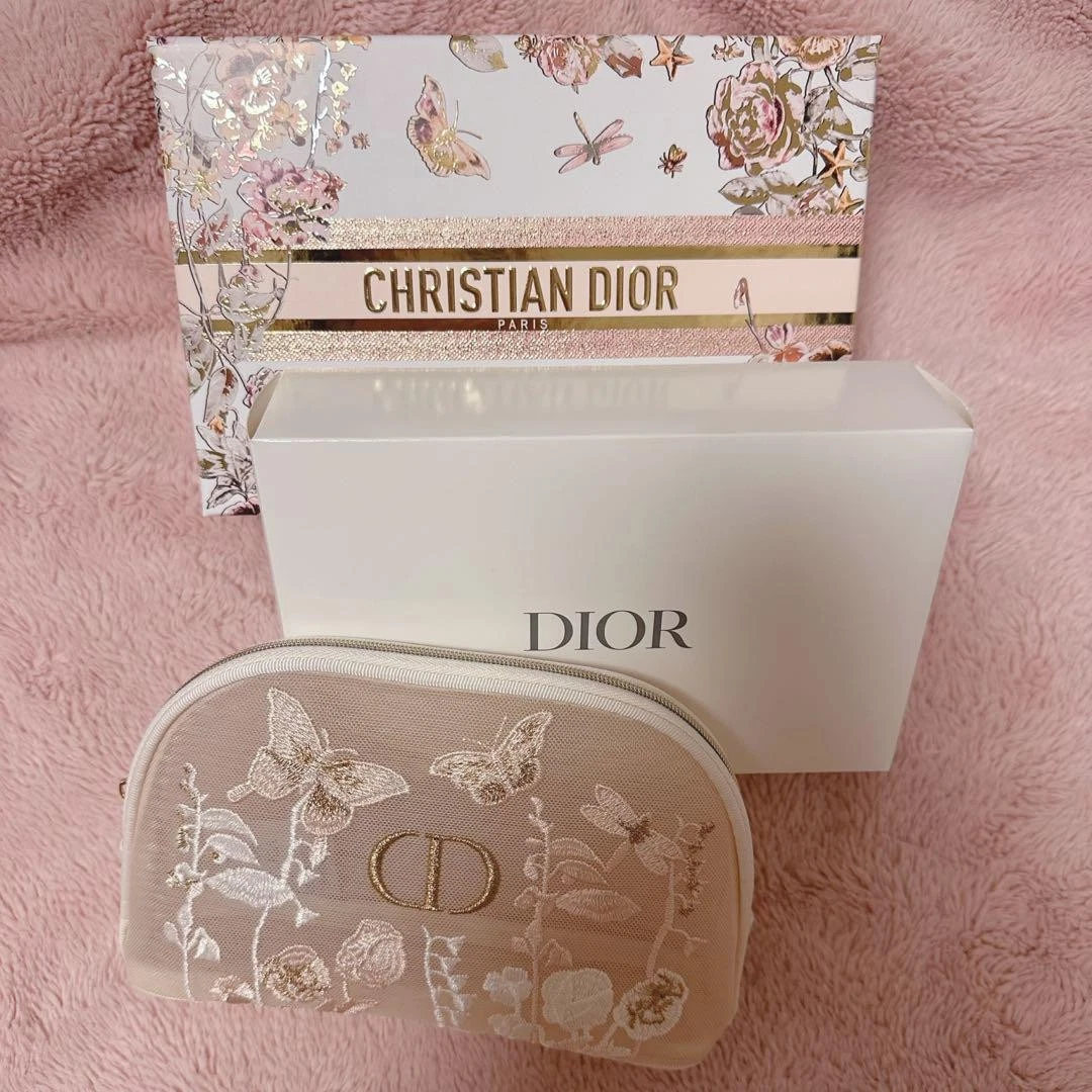 Rare sac pochette broderie Dior avec boite limitée nouveauté