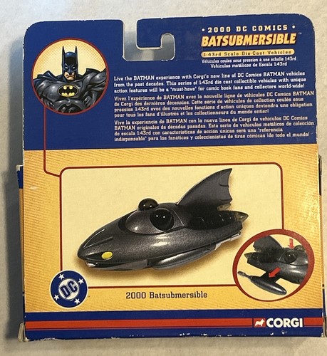 Vintage 2005 Batman Corgi 2000 Dc Comics BATSUBMERSIBLE Batmobile 1:43 Die Cast - Picture 4 of 11