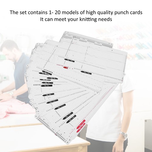 Knitting Machine Flower Punch Card No. 1‑20 Punching Accuracy Soft Durable Kn PS - Picture 2 of 12