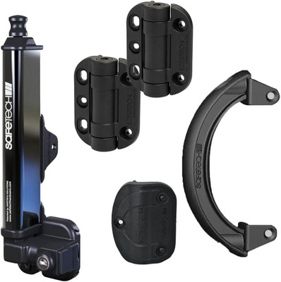 10-Inch Pool Gate Latch Set with Self-Closing Hinge & Handle Included