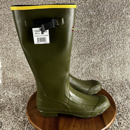 Lacrosse Mens 14 Grange Waterproof Rubber Hunting 18" Boots Green 150040 NEW
