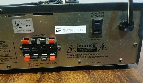 Vintage Onkyo TX-28 Quartz Synthesized Tuner Amplifier - Made in Japan - working! - Bild 10 von 12