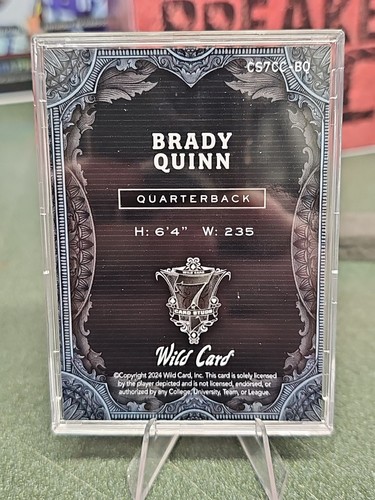 2024 Wild Card 7 Card Studs Brady Quinn 3/6 Pink Spade - Imagen 2 de 3