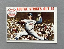 1964 TOPPS BASEBALL  #136 Sandy Koufax  World Series  Los Angeles Dodgers Ex