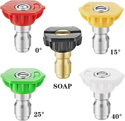 #ad #ad Pressure Washer Nozzle Tips 5 Pack 1 4quot; Quick Connect 4000 PSI Spray Set 2.5 GPM $11.99