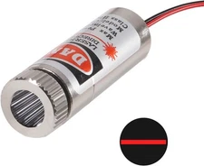 650nm 5mW Red Line Laser Diode Module – Adjustable Focus, 120° Fan Angle