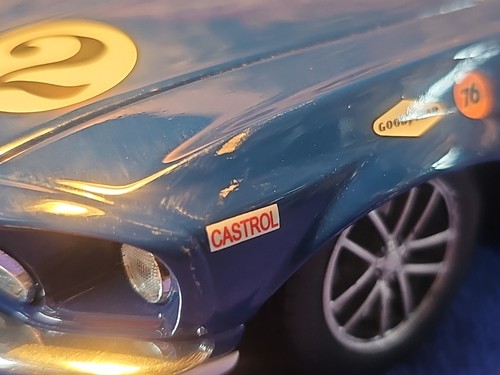 VINTAGE WELLY 1969 DAN GURNEY #2 TRANS AM MUSTANG BLUE BOSS 302 NICE CAR ๐ - Picture 24 of 24