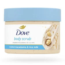 Dove Body Scrub Crushed Macadamia & Rice Milk 10.5oz 1 Pack New