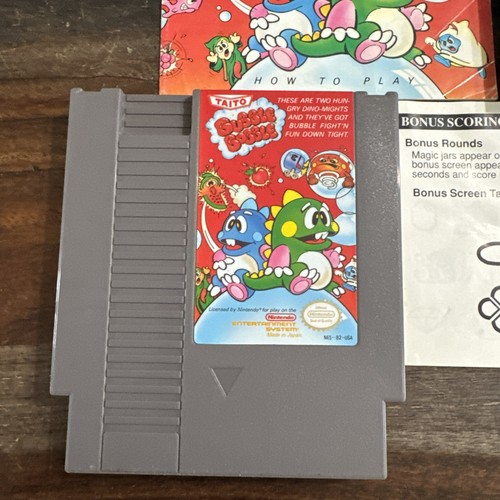 Bubble Bobble NES Nintendo Video Game with manual - Taito / Tested & Authentic - Picture 2 of 8