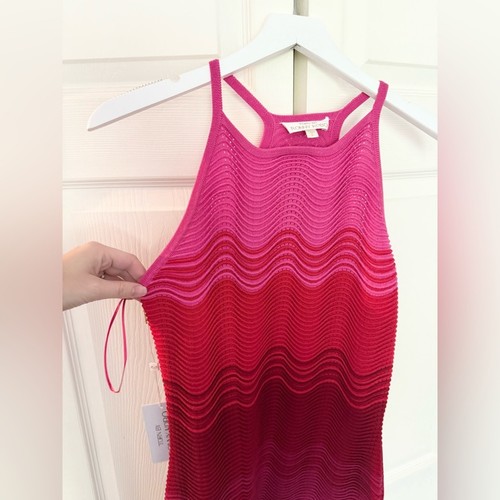 Abito nuovo con etichette strappato da Ronny Kobo Hope rosso multi rosa viola ombreggiato mini dress piccolo - Foto 4 di 9