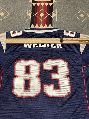 New England Patriots Jersey #83 Wes Welker Reebok Youth Sz L 14-16 Blue T28 - Picture 7 of 7