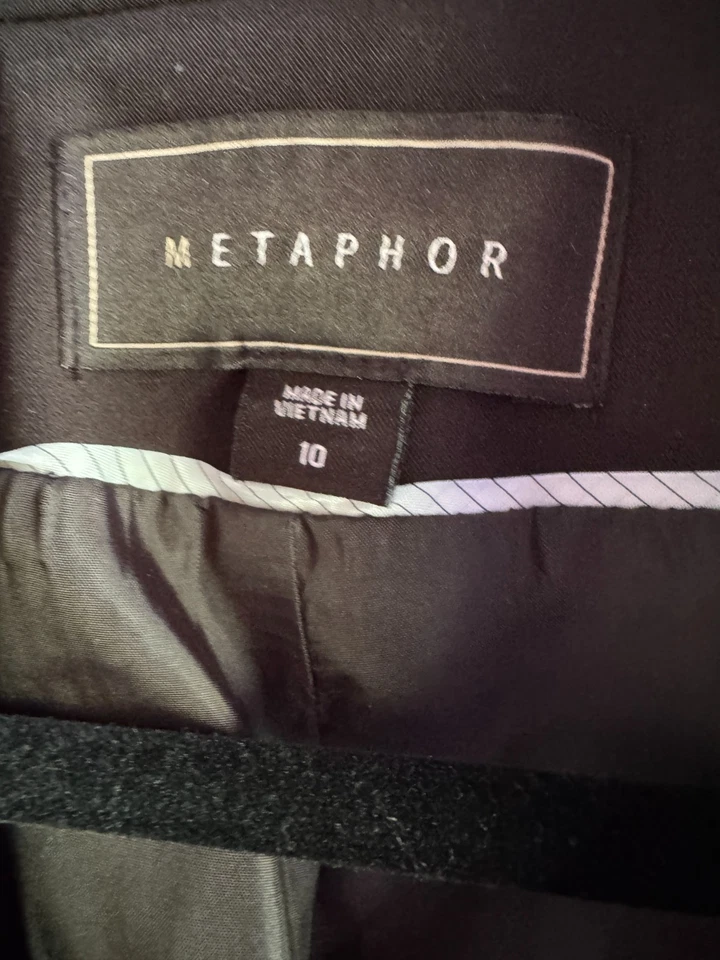 Chaqueta Blazer Mujer Metaphor Negra Manga Larga 10 Carrera Foto 2 de 4