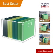 Durable Crystal Clear Acrylic File Organizer - Perfect for Office and Pantry Use