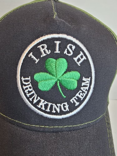 Irish Drinking Team Baseball Hat Green Clover Black Green Adjustable - Bild 5 von 11