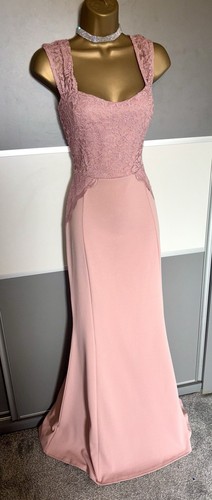 QUIZ Elegant Lace Sequin Evening Cocktail Party Prom Cruise Maxi Dress Size 10 - Picture 2 of 3