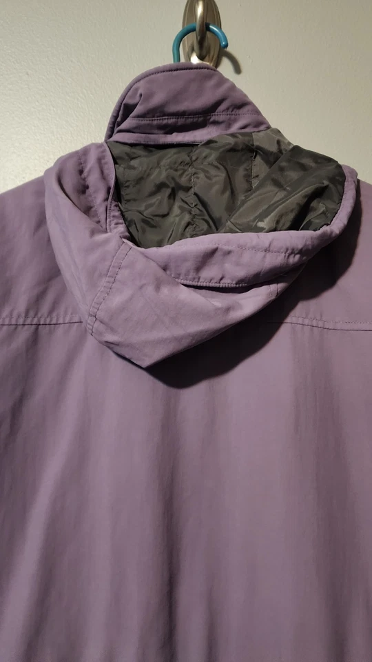 Abrigo Parka LL Bean Para Mujer Talla XL Regular Forrado de Vellón Con Capucha Exterior Púrpura Foto 4 de 4
