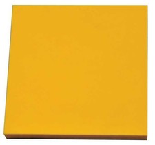 Zoro Select 1001360Y Foam Sheet, Crosslink, 24 In W, 24 In L, 1 In Thick, Yellow