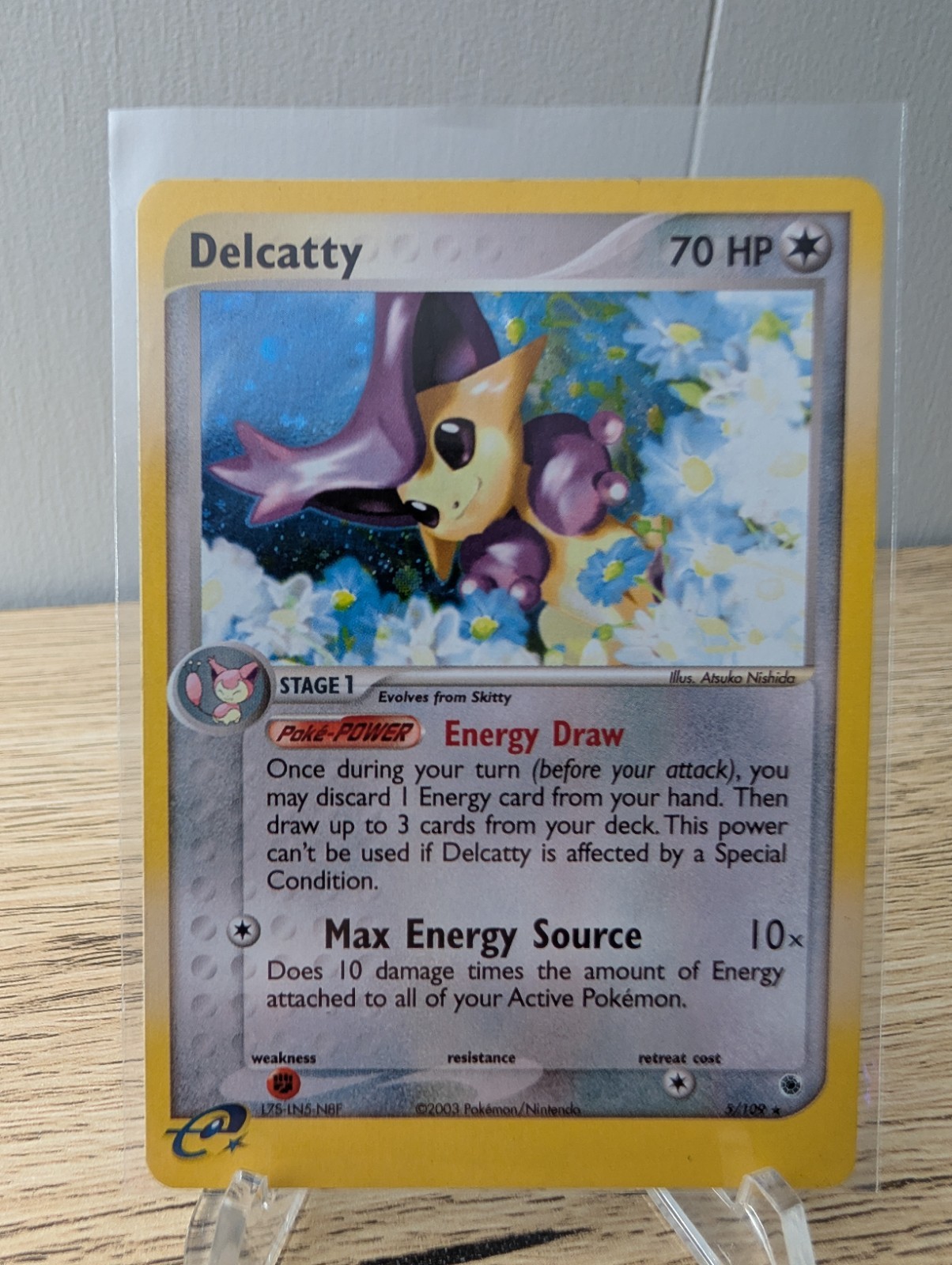 Pokemon TCG - Delcatty 5/109 - Ruby and Sapphire Holo - Rare NM
