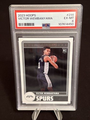 2023 PANINI NBA HOOPS VICTOR WEMBANYAMA SAN ANTONIO SPURS PSA 6
