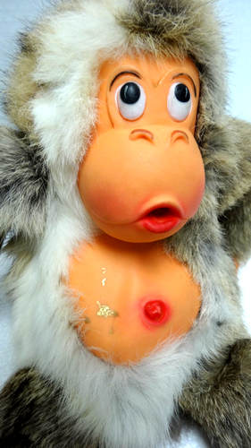 Vintage Finger Sucking Monkey-CUTE!!! and SOFT Rabbitt Hair!!! - Picture 6 of 6