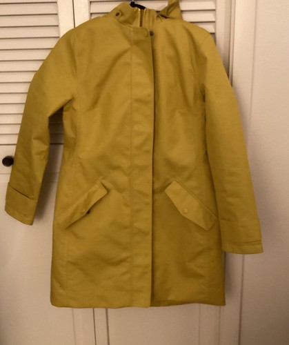 Boden Waxed Waterproof Hooded Rain Coat Women's Size 6 Yellow Slicker Style - Picture 1 of 10