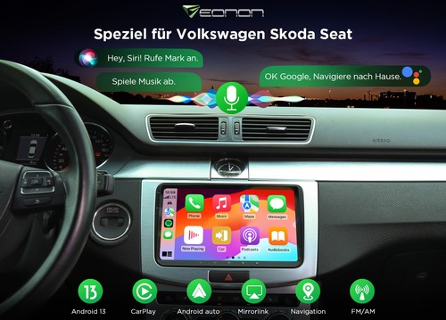 Wireless CarPlay Android Auto 13 Autoradio GPS Navi für VW GOLF 5 6 Passat Jetta - Bild 16 von 22