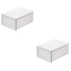 2pcs Under Table Pencil Storage Drawer Box Desktop Hidden Container Organizer