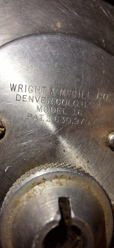 De colección Wright & McGill Fre Line Modelo 16 Sidewinder Buena Pintura Patente Pendiente - Imagen 4 de 5