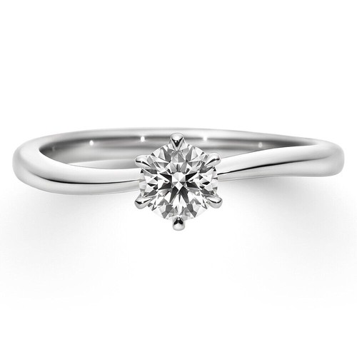 Women Engagement Ring 0.50 Ct IGI GIA Lab Grown Round Cut Diamond 14k White Gold - Picture 4 of 9