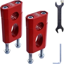 Handlebar Risers, 7/8" 22 mm Handlebar Mount Clamp Risers Replacement-Red