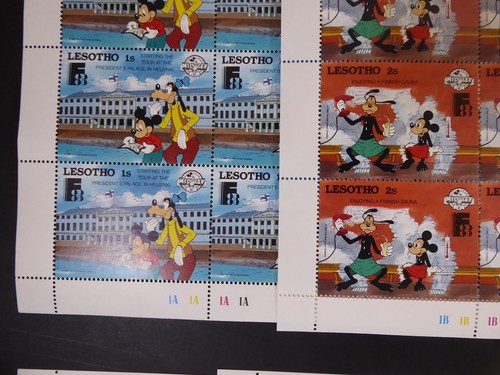 Lesotho 1988, Disney Bogenserie "FINLANDIA", **/MNH, Mi.Nr.697/704, ME 540,- - Bild 2 von 5