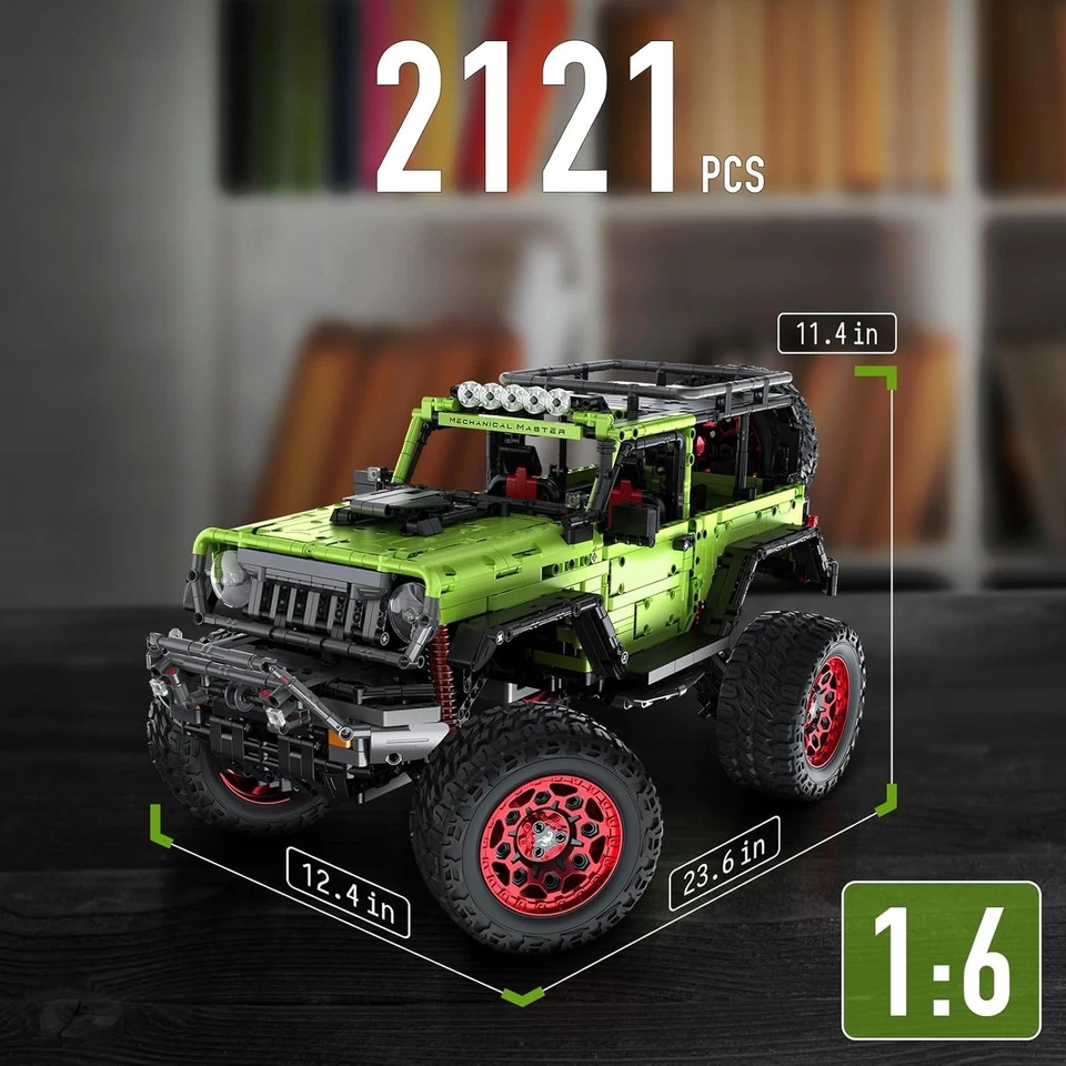 Kit de construcción hágalo usted mismo Jeep Wrangle 4x4 - 4 motores negros Foto 4 de 4