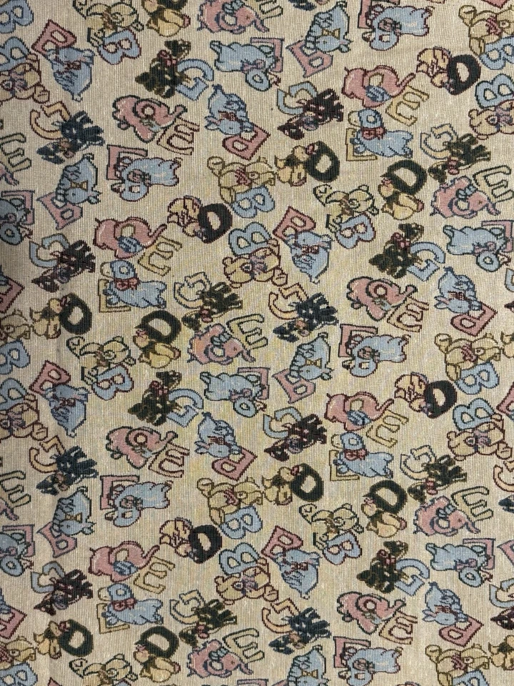 VTG Mary Englebreit Nursery Brocade Fabric Tapestry Upholstery 1 Yd Rustic Heavy - Image 3 of 4