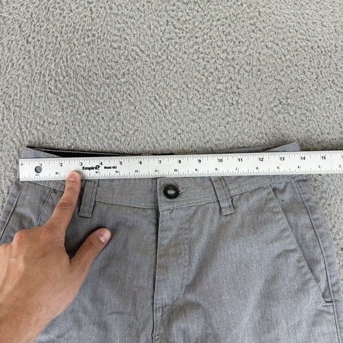 Volcom Shorts Men's 28 Grey Vmonty Chino Relaxed Fit Stretch Flat Front - Picture 4 of 8