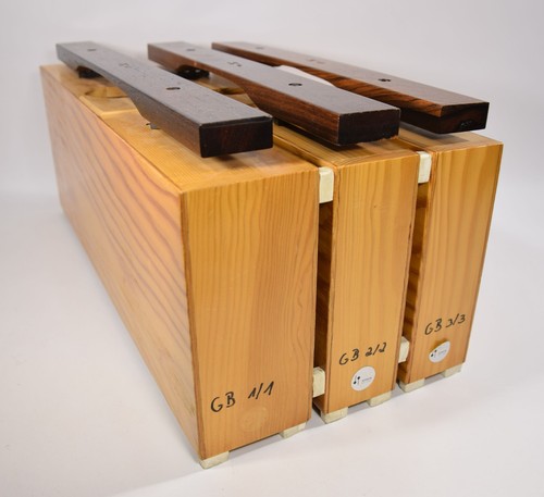 großes SONOR XYLOPHON SET KS50 Klingende Stäbe Deep Bass Palisander Holz C F G - Bild 4 von 5