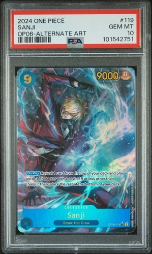2024 One Piece Wings Of The Captain SANJI  #119 Op06 GEM MT PSA 10 Alternate Art