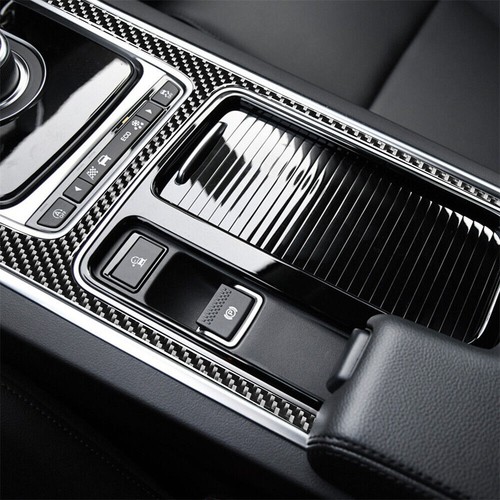 1x Carbon Fiber Central Gear Console Sticker Trim For Jaguar F-Pace XE XF 16-20 - Foto 6 di 14