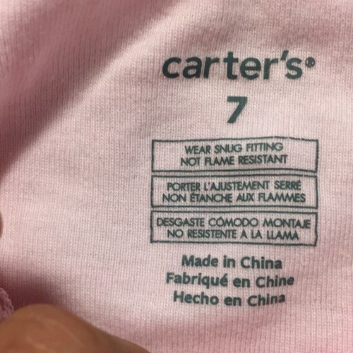 Carter's Pink & Green Donut Doughnut Girl's size 7 2-Piece Pajamas EUC - Picture 6 of 7
