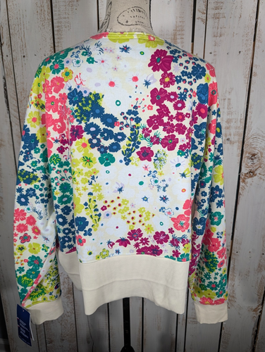 Felpa donna Champion Campus French Terry Flower Power nuova grande top - Foto 3 di 11